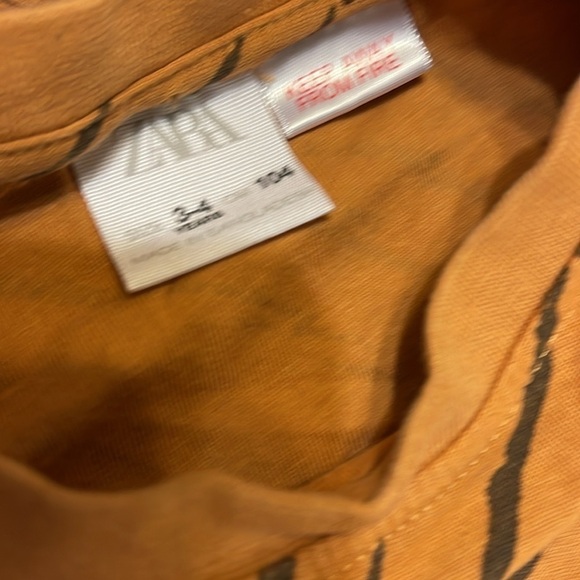 Zara kids size 3-4 years t-shirt tiger print - Picture 2 of 4
